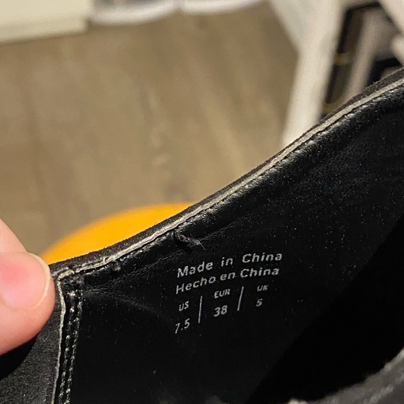 “Call it Spring” 7.5 size woman’s black boot heels - Picture 4 of 6